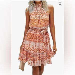 Summer Halter Dress Sleeveless